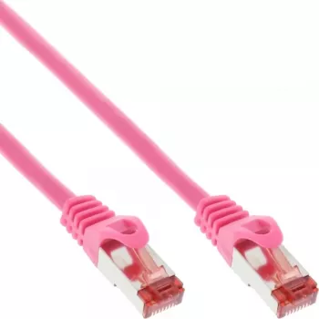 InLine patch kábel S/FTP PiMF Cat.6 250MHz PVC meď ružový 20m