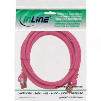 InLine patch kábel S/FTP PiMF Cat.6 250MHz PVC meď ružový 5m