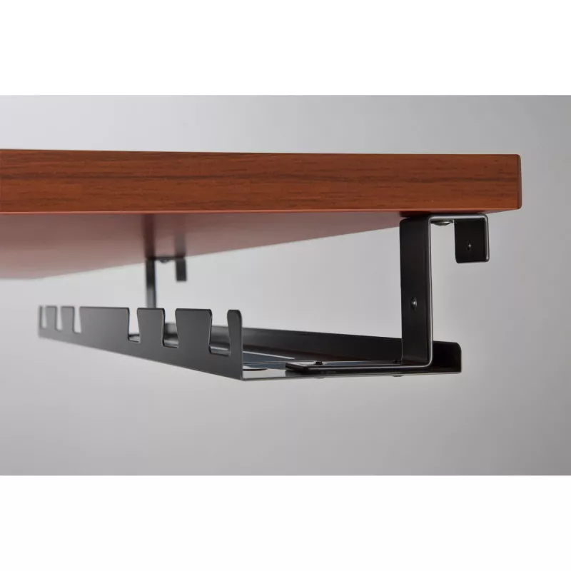 Káblová vanička/polica pre montáž pod stôl InLine 131×590×74 mm, čierny