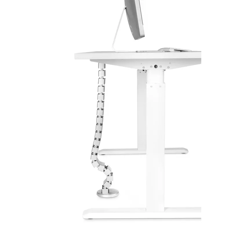 InLine 59996B flexibilný káblový kanál pre výškovo nastaviteľné stoly, 4 komory, 68x36 mm, 1,28 m, sivý
