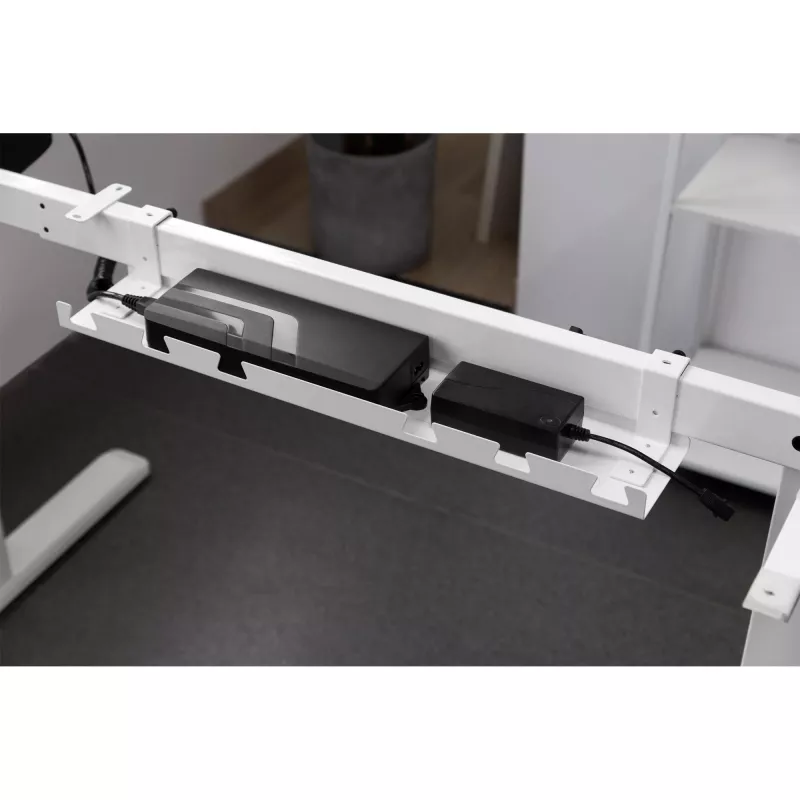Káblový kanál/polica pre montáž pod stôl InLine 131×590×74 mm, biely
