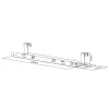 Káblový kanál/polica pre montáž pod stôl InLine 131×590×74 mm, biely