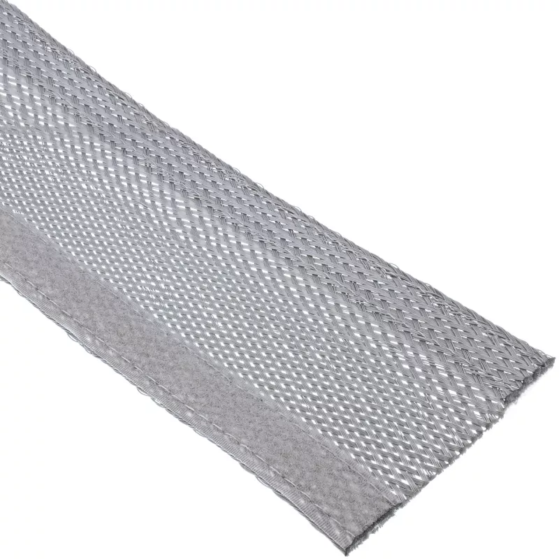 InLine káblový kanál, textilná hadica so suchým zipsom, 1 m x 25 mm sivá