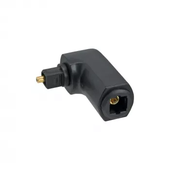 InLine optický audio káblový adaptér Toslink konektor samec / konektor samica 90° zahnutý