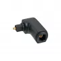 InLine optický audio káblový adaptér Toslink konektor samec / konektor samica 90° zahnutý