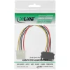 SATA Power adaptérový kábel 15-pol konektor samica / 4-pol konektor samec 0,30m InLine 29669A