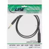 InLine predlžovací kábel pre slúchadlá 6,3 mm jack stereo konektor samec/konektor samica, pozlátený, čierny, 5 m