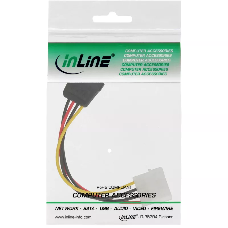 InLine SATA napájací kábel 1x 5,25 palcov / SATA 0,30 m