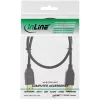 InLine USB 2.0 kábel, AM/AM, čierny, pozlátené kontakty, 3m