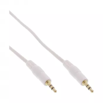 InLine audio kábel 3,5 mm jack konektor samec / konektor samec biely/zlatý 3 m
