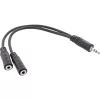 Y kábel 3,5 mm jack konektor samec na 2x 3,5 mm jack konektor samica stereo 5 m InLine 99300D