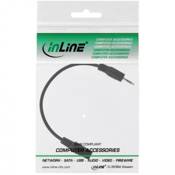 Audio adaptérový kábel 4-polohový 2,5 mm konektor samec / 4-polohový 3,5 mm konektor samica 5 m InLine 99308G
