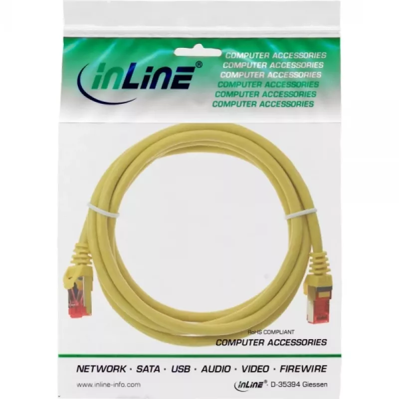 InLine patch kábel S/FTP PiMF Cat.6 250MHz PVC meď žltý 1,5 m