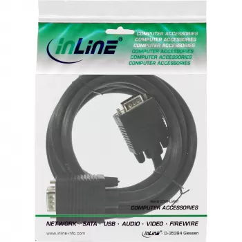 InLine S-VGA kábel 15HD konektor samec / konektor samec čierny 1 m