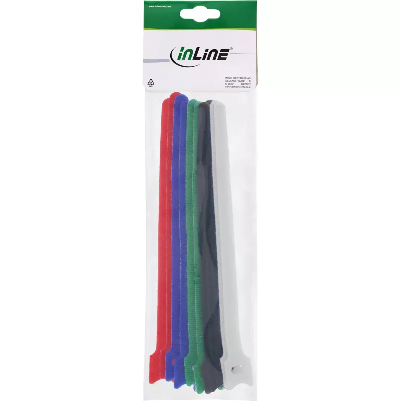 Káblová páska InLine suchý zips 12×150 mm, 10 ks, viacfarebná