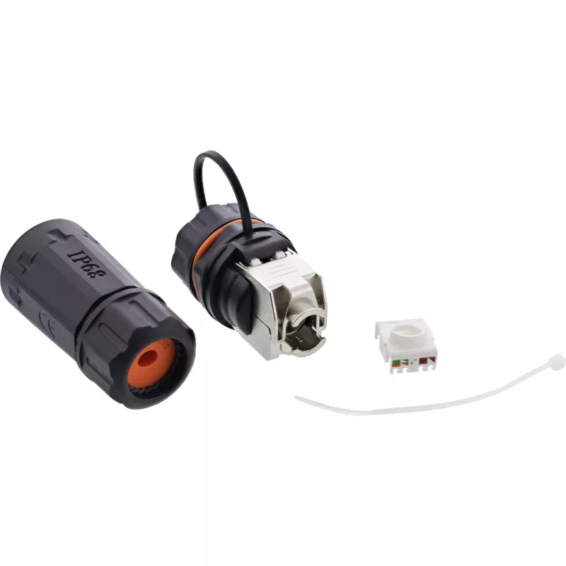 InLine sada spojok Cat.6A, vodotesná IP68, 2x RJ45 F/F, 1:1
