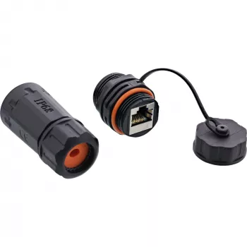 InLine spojka Cat.6A, vodotesná IP68, 2x RJ45 F/F, 1:1