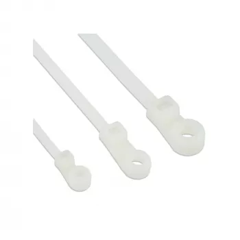 Sťahovacie pásky InLine s montážnym otvorom 200 mm × 4,8 mm, nylonové, 100 ks