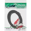 InLine audio kábel 2x Cinch konektor samec / konektor samica 5 m, konektor samec, 2 x Cinch, konektor samica, 5 m, čierny