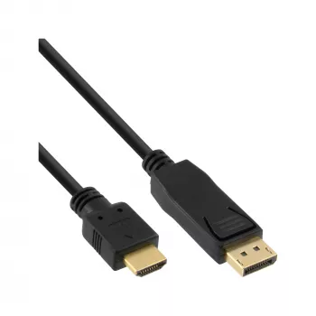 InLine 30 ks hromadné balenie konverzného kábla DisplayPort na HDMI, čierna, 2 m