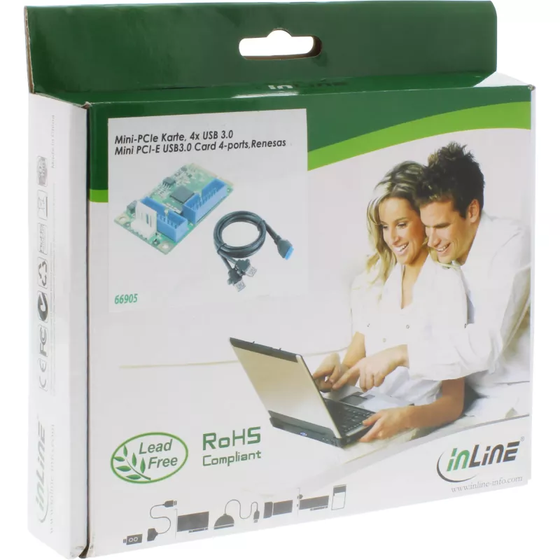 InLine Mini-PCIe karta so 4x USB 3.0
