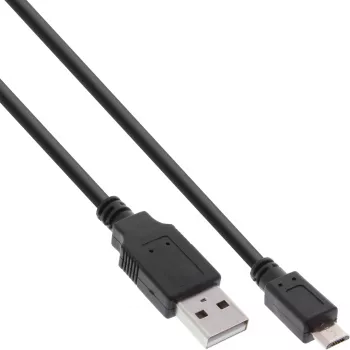 InLine Micro USB 2.0 rýchlonabíjací kábel USB Type-A konektor samec / Micro-B konektor samec, 0,5 m