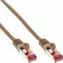 InLine patch kábel S/FTP PiMF Cat.6 250MHz PVC meď hnedý 0,25m