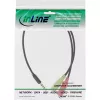 InLine audio adaptérový kábel pre headset 3,5 mm konektor samec 4-pólový / 2x 3,5 mm, čierny, 0,15 m