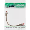 InLine patch kábel S/FTP PiMF Cat.6 250MHz PVC meď hnedý 0,3m