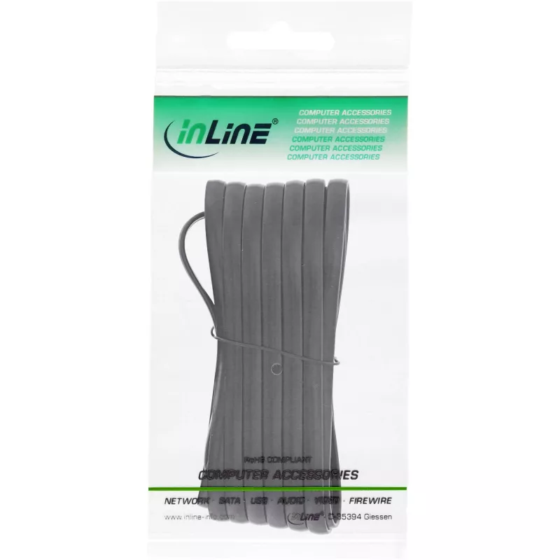 InLine modulárny kábel RJ12 6P6C konektor samec/samica 2m