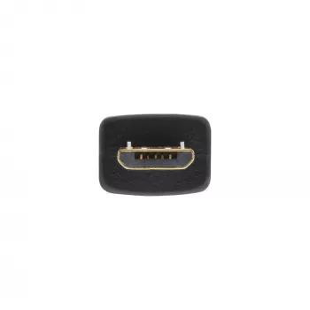 InLine Micro USB 2.0 plochý kábel USB A / Micro-B, čierny / zlatý, 1 m