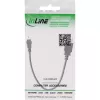 InLine USB 2.0 kábel, konektor samica A / Mini-5-pin konektor samec, 0,2 m, 0,2 m, Mini-USB B, USB A, USB 2.0, konektor samec/samica, čierny