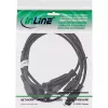 InLine Y napájací kábel CEE 7/7 konektor samec zahnutý / 3-pólový IEC C13 a C5 konektor samec, 2 m