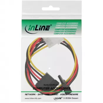 InLine interný napájací kábel 1x 4pin Molex / 2x SATA napájanie 0,30 m