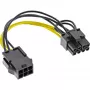 InLine interný napájací adaptér 6 pin / 8 pin pre PCIe PCI-Express grafické karty