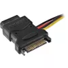 SATA napájací kábel SATA konektor samica / 3x 4-pin Molex konektor samec 0,15 m InLine 29679