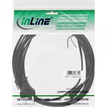 InLine napájací kábel, euro konektor / euro8 konektor, čierny, 5 m