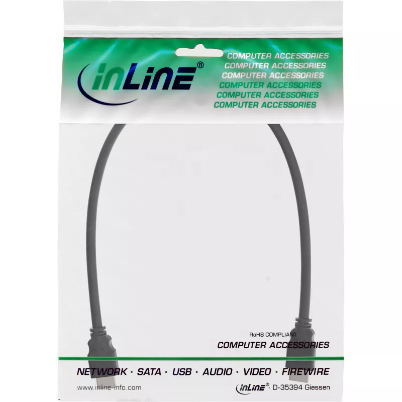 HDMI kábel High Speed InLine 17601E 1 m samec/samec čierny