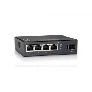 LevelOne 5-portový Gigabit switch, 1 x SFP, unmanaged, Gigabit Ethernet (10/100/1000), plný duplex, možná montáž na stenu