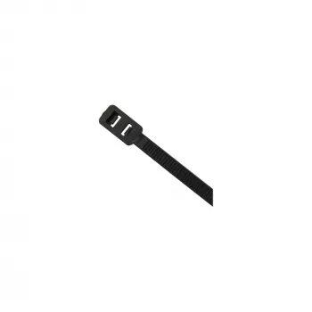 InLine montovateľné dvojhlavé viazacie pásky na káble 300 mm x 4,8 mm, nylon, čierna, 100 ks