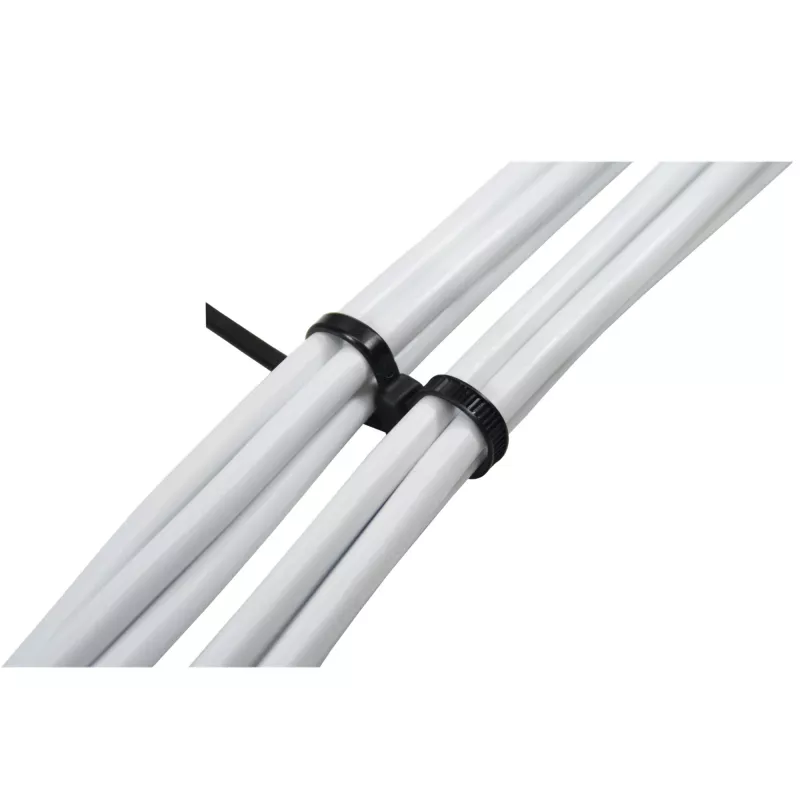 InLine montovateľné dvojhlavé viazacie pásky na káble 300 mm x 4,8 mm, nylon, čierna, 100 ks