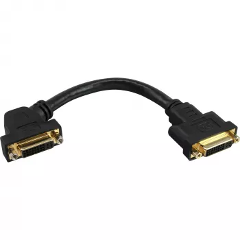 InLine DVI-I adaptérový kábel 24+5 DVI samica / samica s prírubou 0,2 m