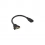 InLine HDMI adaptérový kábel Type-A samica/samica s prírubou pozlátený 4K2K, 0,2 m