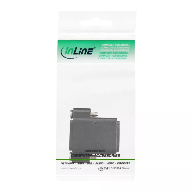 InLine HDMI adaptér Type-A samica / A samica pozlátený s prírubou, 4K2K