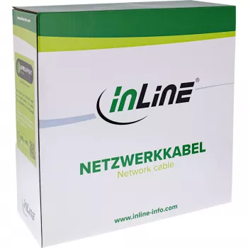 InLine patch kábel S/FTP PiMF Cat.6A bezhalogénový 500 MHz biely 100 m