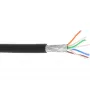 InLine prepojovací kábel S/FTP PiMF Cat.6A bez halogénov 500MHz čierny 100m