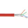 InLine prepojovací kábel S/FTP PiMF Cat.6A bez halogénov 500MHz červený 100m