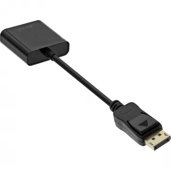 InLine Basic DisplayPort adaptérový kábel, DP samec / VGA samica čierny 0,15 m