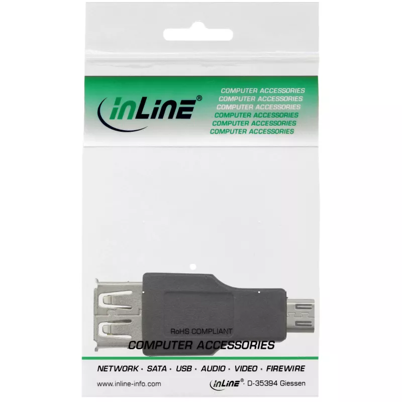 InLine Micro-USB adaptér Micro-B samec USB A samica 31604