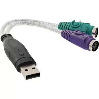 InLine USB na PS/2 konvertor USB Type-A samec / 2x PS/2 samica